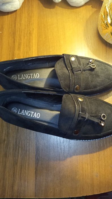 Туфли замшевые черные