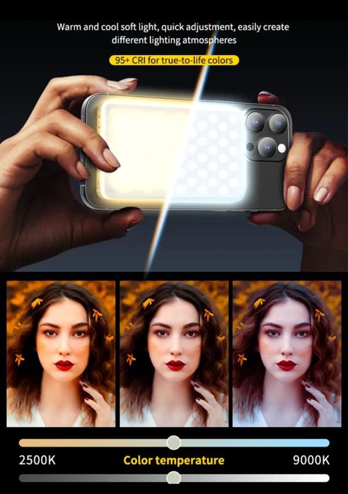 LED видеосвет Jmary FM-168RGB RGB лампа для съемки и стримов MagSafe