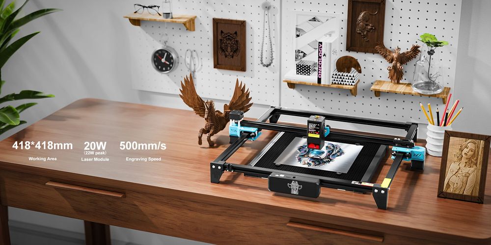 CNC Laser Nou TTS-20 PRO MAX 20 W 4Diode Taiere Gravator Gravator Wifi