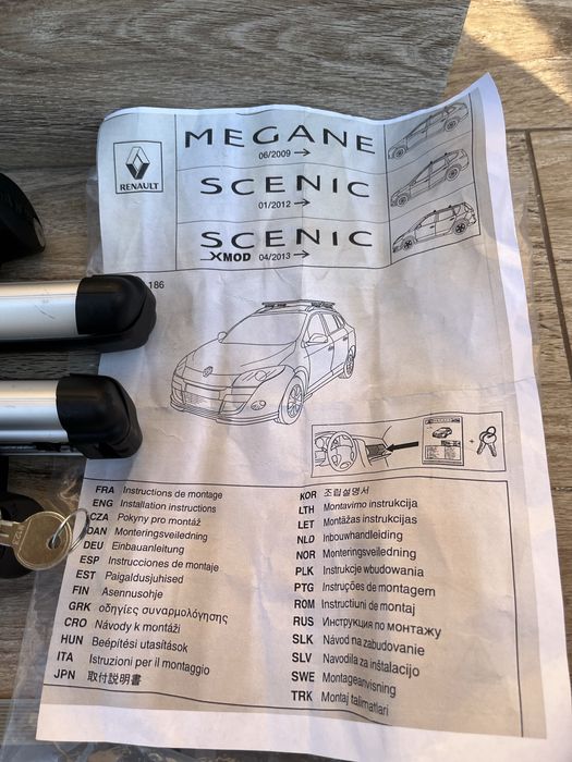 Bare transversale portbagaj Renault