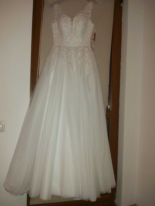 Rochie mireasa alba, noua (cu eticheta) marime 36 (S)