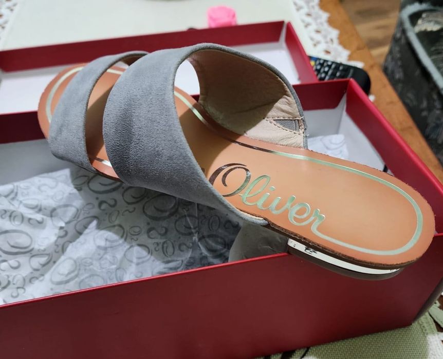 Papuci S Oliver gri măsura 38