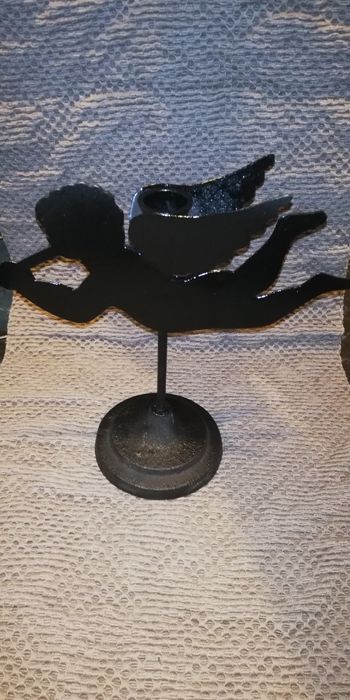 Свещник ковано желязо 20см