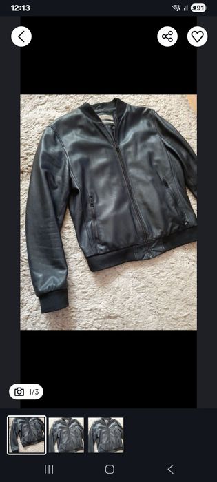 Geaca de piele Zara,bomber,L 42, model Dsquared