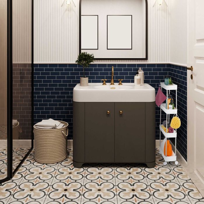 Organizator mobil cu roti pentru bucatarie baie 4 rafturi 85x38x13 cm