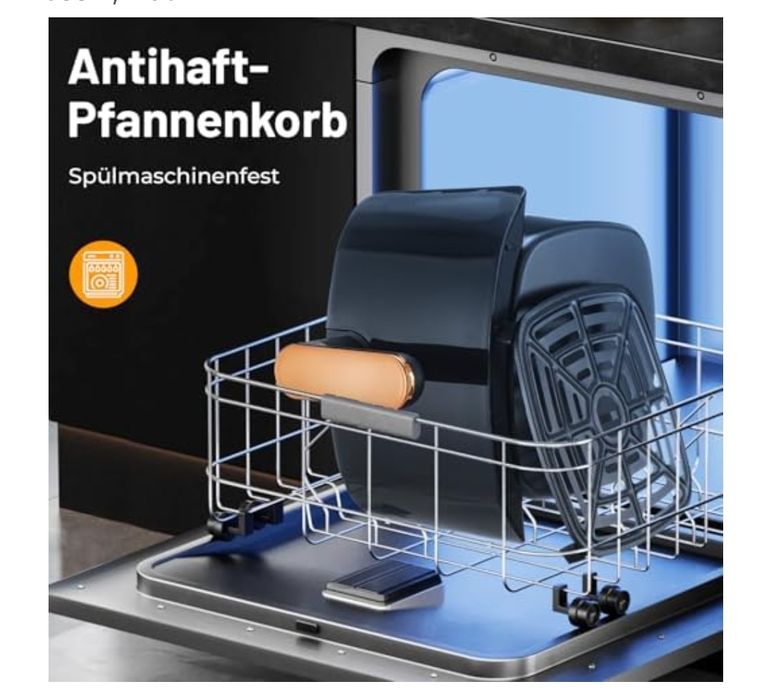 Air flyer Oyajia Friteuză cu aer cald de 5,5 l cu buton rotativ