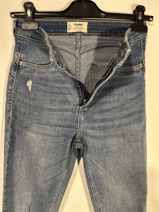 Blugi skinny, cu talie înaltă, albaștrii, Tally Weijl, S(36)