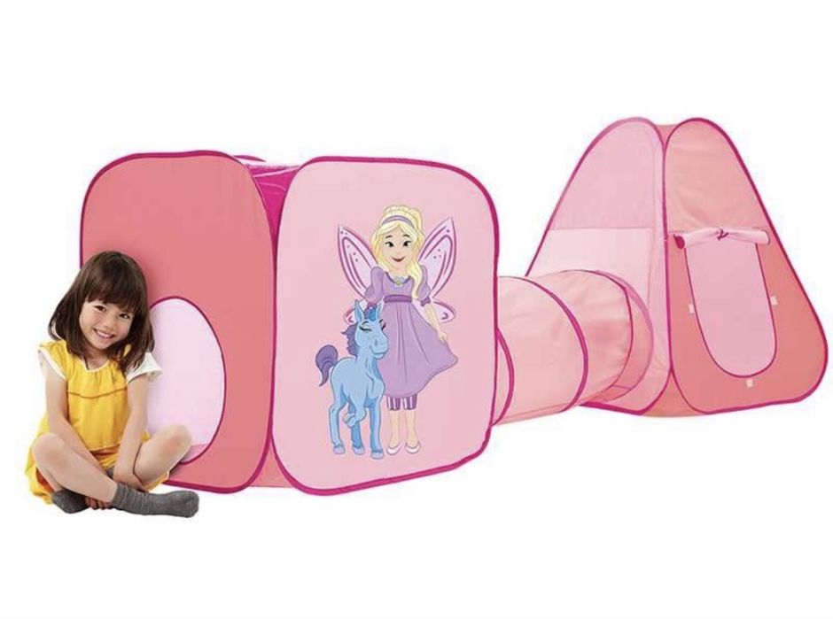 Детска палатка 2 броя със свързащ тунел - чисто нова