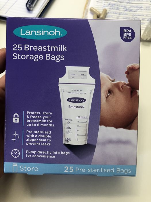 Medela пликове за кърма и lansinoh