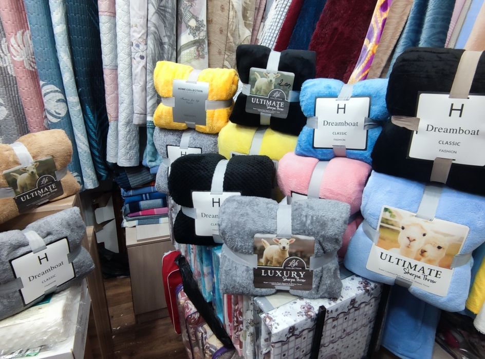 Снежинка Травка и Овечка плед оптом ва донага