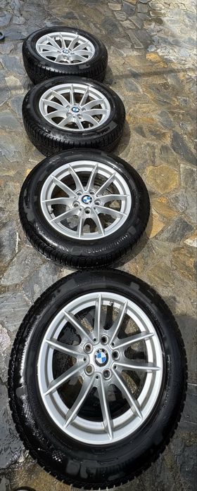 Set Jante Aliaj Originale BMW 16" cu Anvelope Iarnă Continental 205/60 R16 DOT 2023