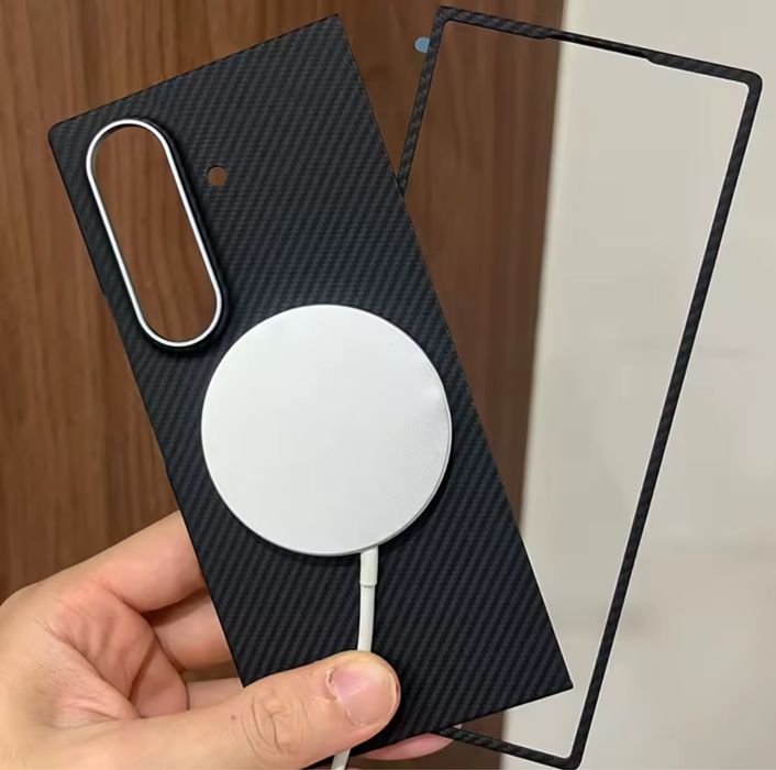 Samsung Z FOLD 7 - Husa Ultra Slim Fibra de Carbon Neagra