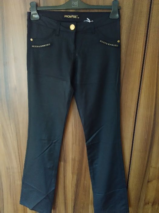 Красиви Дамски  Панталони в черно и бежово