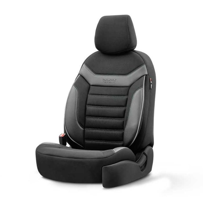 Луксозна тапицерия OTOM Individual Design черна с бял шев