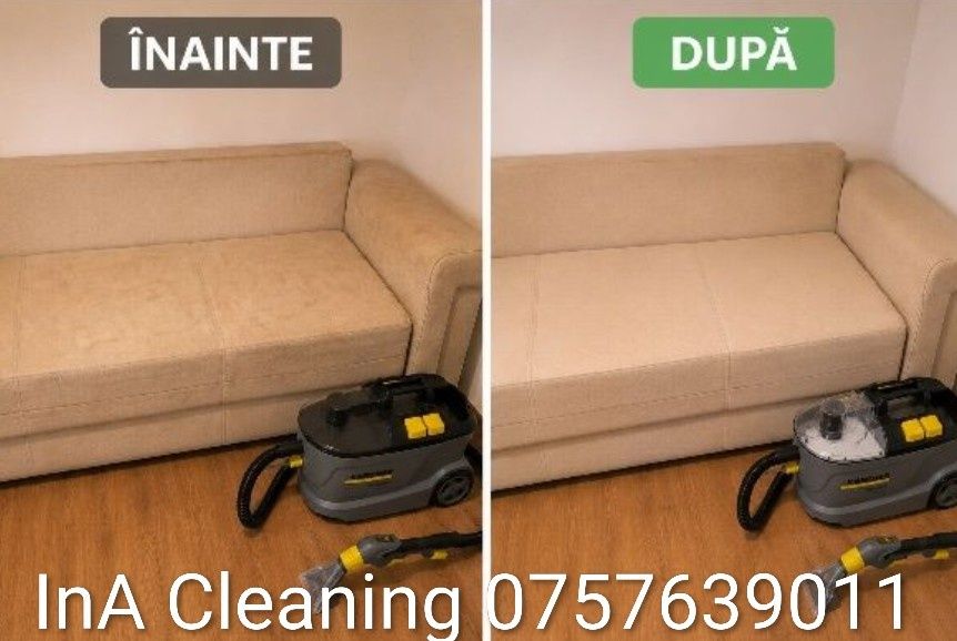 Curățare Canapele Saltele Fotolii la Domiciliu București - Ilfov Karcher Puzzi injecție extractie