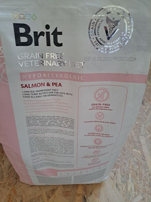 Brit hypoallergenic veterinary diet pisica 5 kg