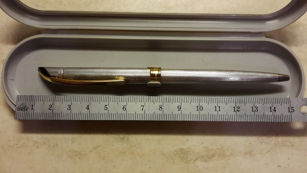 GOLDRING-Стара сребърна писалка и златно покритие
