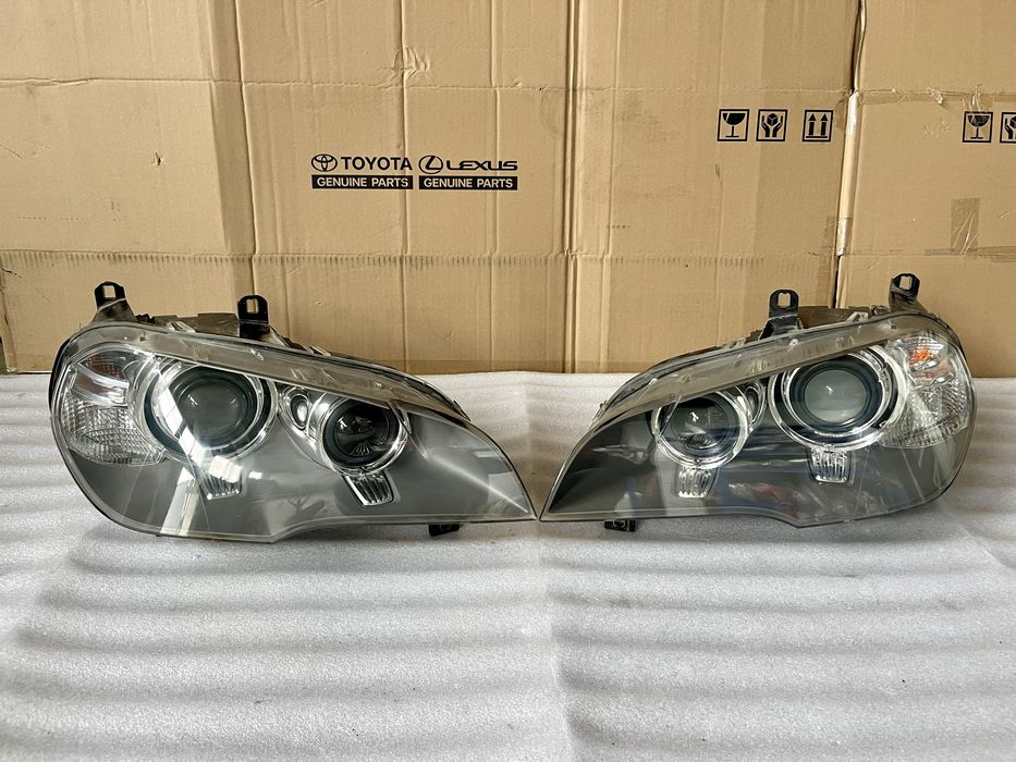 Передние фары Рестайл на BMW X5 e70 БМВ Х5 е70