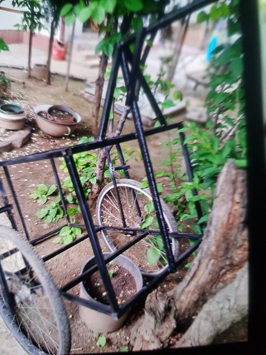 Remorcă de bicicletă  cu roti pe  24   are 1m  pe 60  cmm