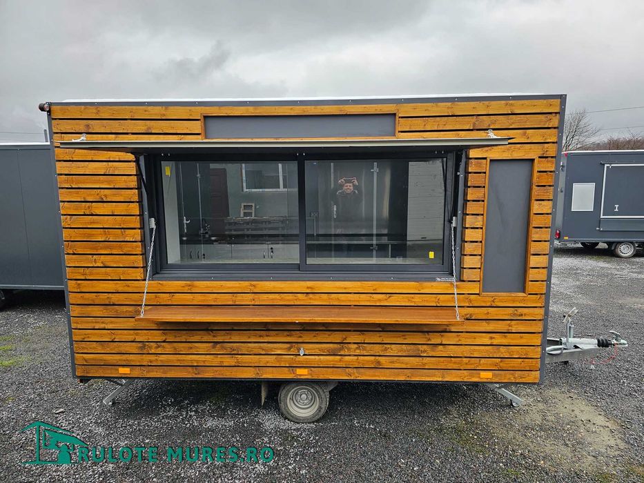 Rulota comerciala,CAFENEA,FAST FOOD, food truck, MODERN ,UNIC ,lemn !!