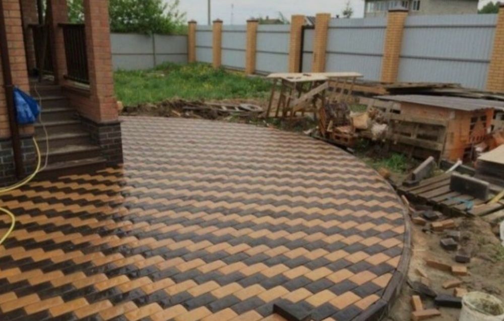 Укладка брусчатки