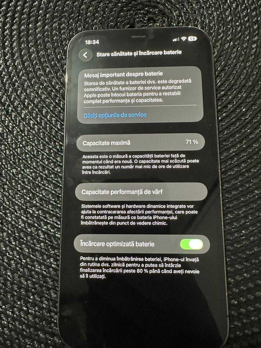 iPhone 12 Pro Max, 128GB, Graphite. Impecabil totul 100% funcțional.