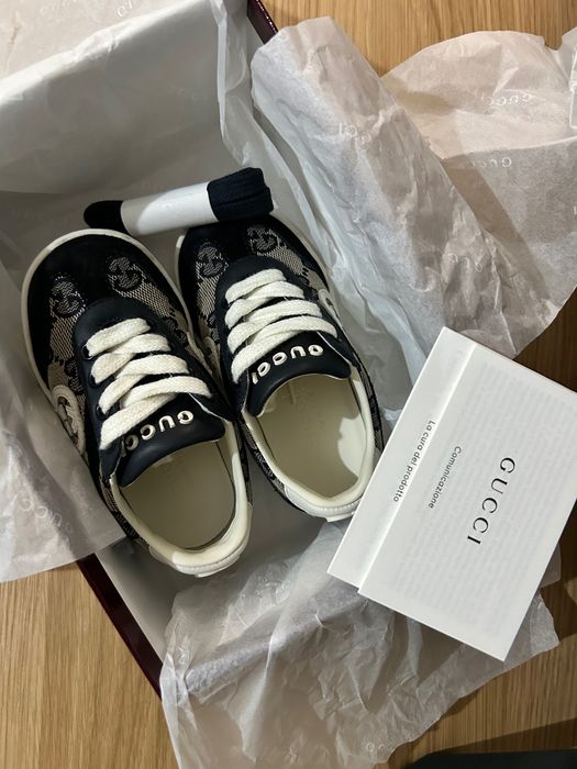 Детски оргинални обувки на Gucci Toddler G74 trainers by Gucci,