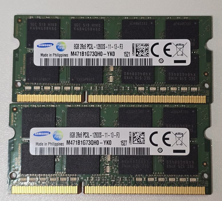16GB RAM (2×8) памет Samsung DDR3L So-Dimm за лаптоп