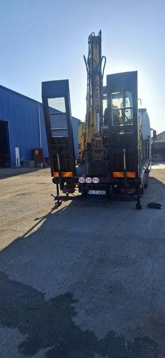 MAN TGX trailer/platforma transport utilaje