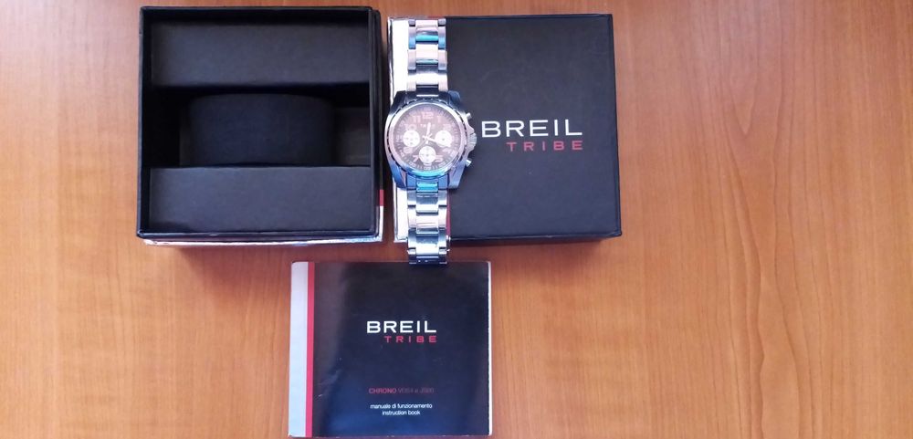 Ceas cronograf cu cuart vintage Breil Tribe TV0103, otel inoxidabil