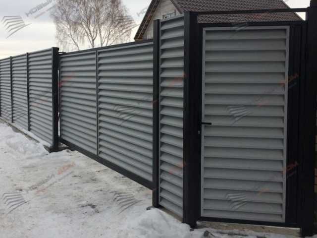 Забор жалюзи горизонтальный