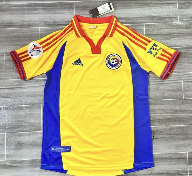 Tricou fotbal barbati , Romania acasa / deplasare / retro 1994 / 2000