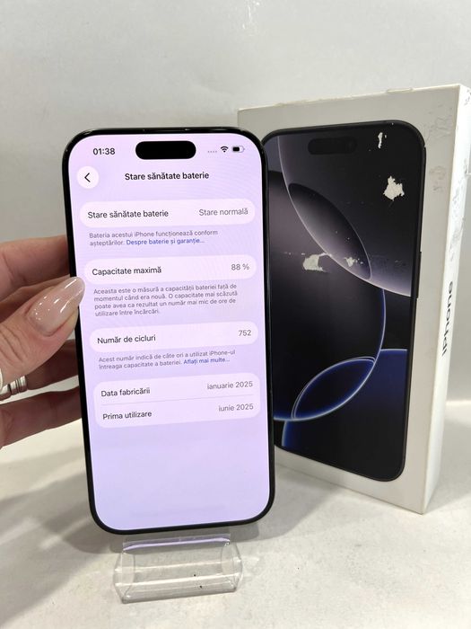 iPhone 16 Pro, 128GB, garantie,  Black Titanium!