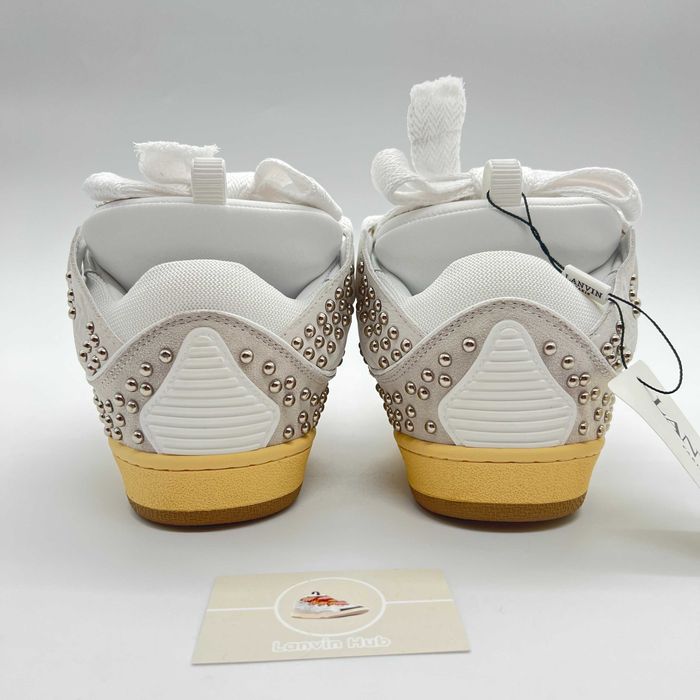 Lanvin Curb White Studs