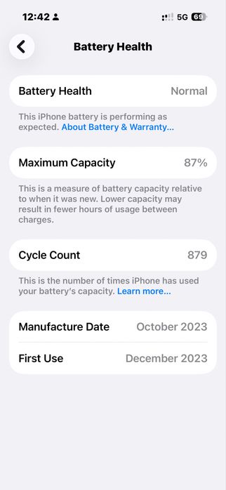 IPhone 15 128 GB Blue Impecabil la cutie Neverlocked