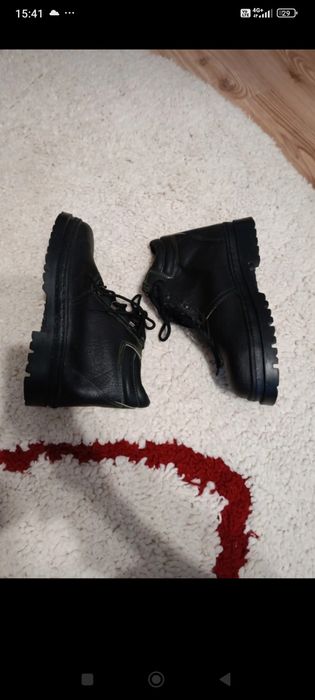 Bocanci îmblăniți Piele cu bombeu unisex