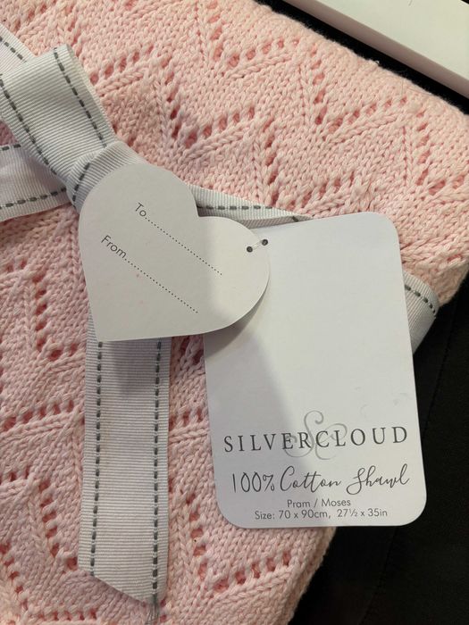 Paturica pentru nou nascuti SILVERCLOUD, Culoare Roz, 70x90cm, bumbac
