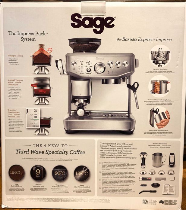 Нова SAGE The Barista Express еспресо машина