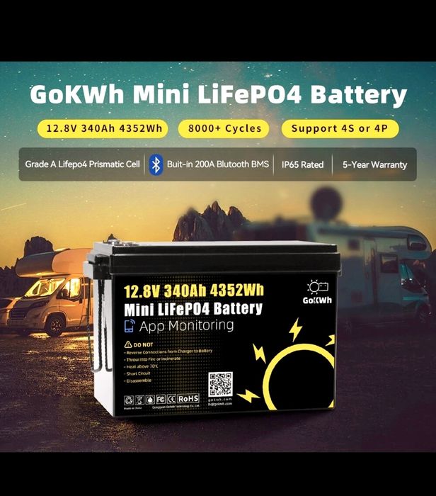 Baterie Lifepo4 12V 340Ah cu Bluetooth