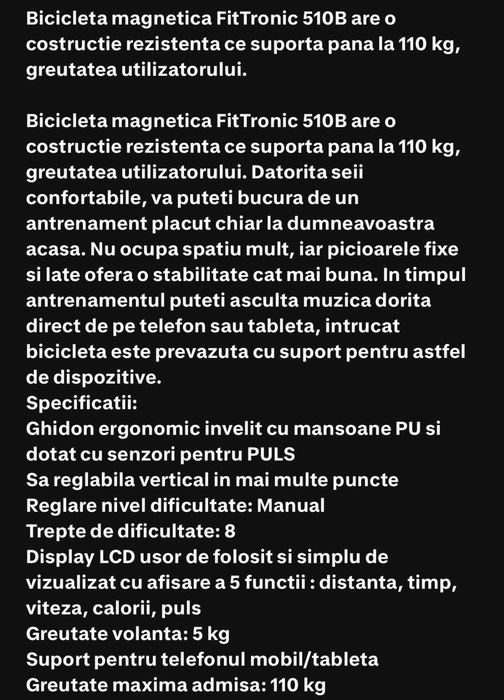 Bicicleta FITTRONIC