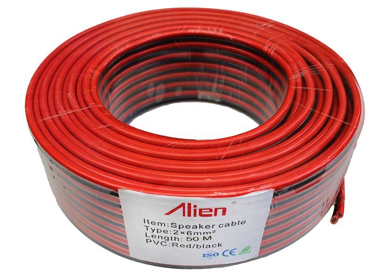 Cablu Difuzor 2x6 Cablu Boxe 2x6 Cablu Boxa Cablu Rosu Negru