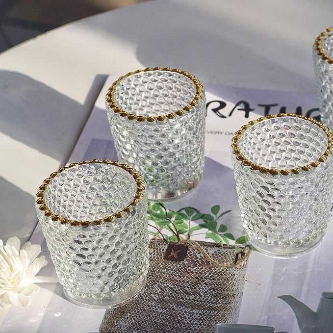 Suport lumanari din sticla (set de 6)