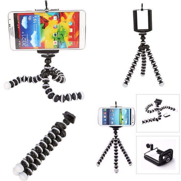 Trepied FLEXIBIL cu suport pentru TELEFON aparat foto Samsung iPhone