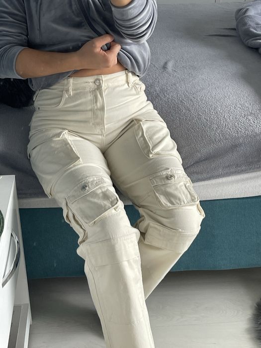 Pantaloni evazati bumbac Bershka