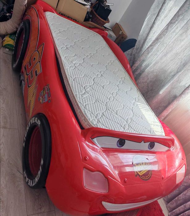 Pat copii dormitor modern Racing Fulger McQUEEN Cars Rusteze ABS