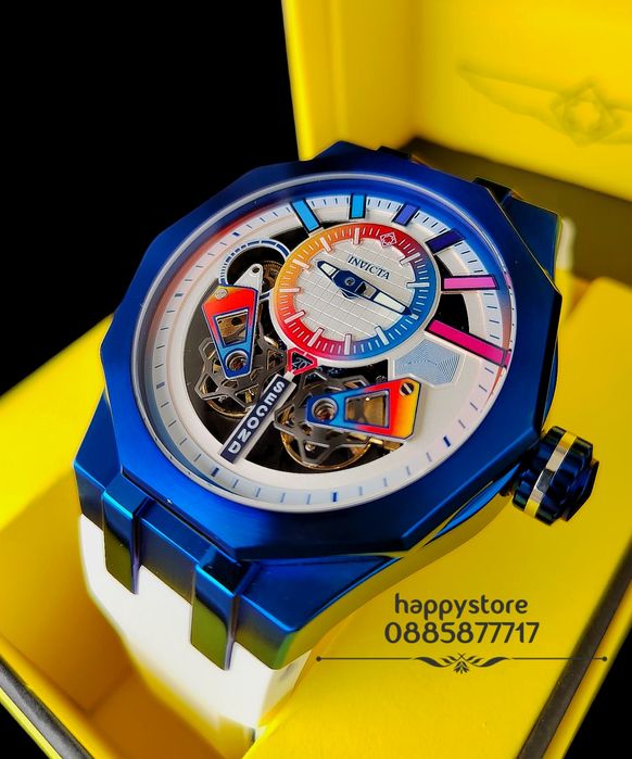 часовник INVICTA Specialty automatic White and Blue 52 mm, Инвикта нов