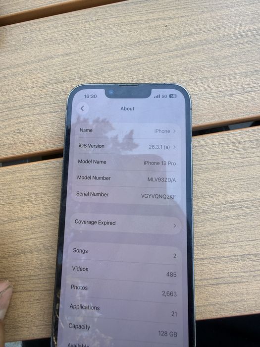 iphone 13 pro 100%capacity