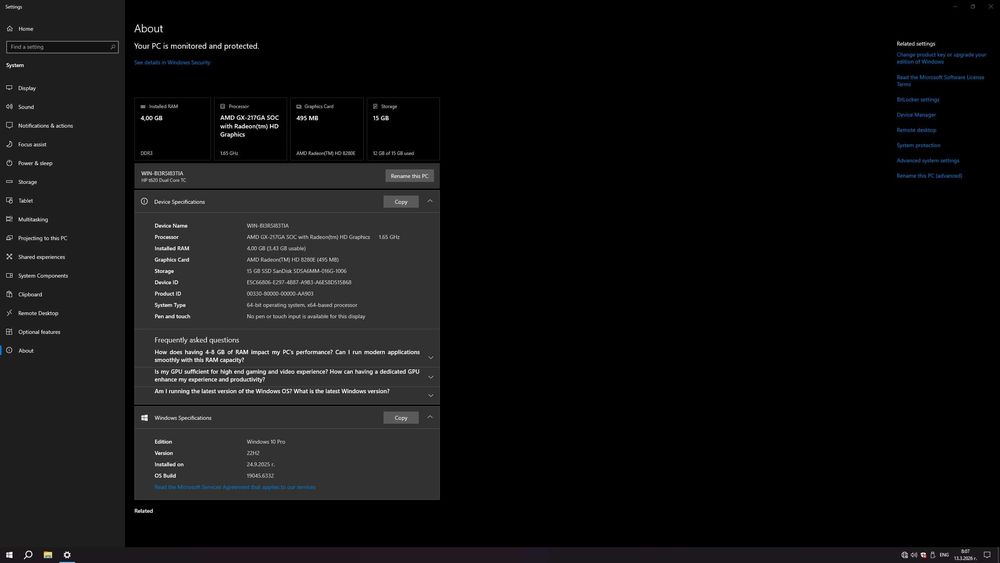 HP t620 Mini PC AMD GX-217GA