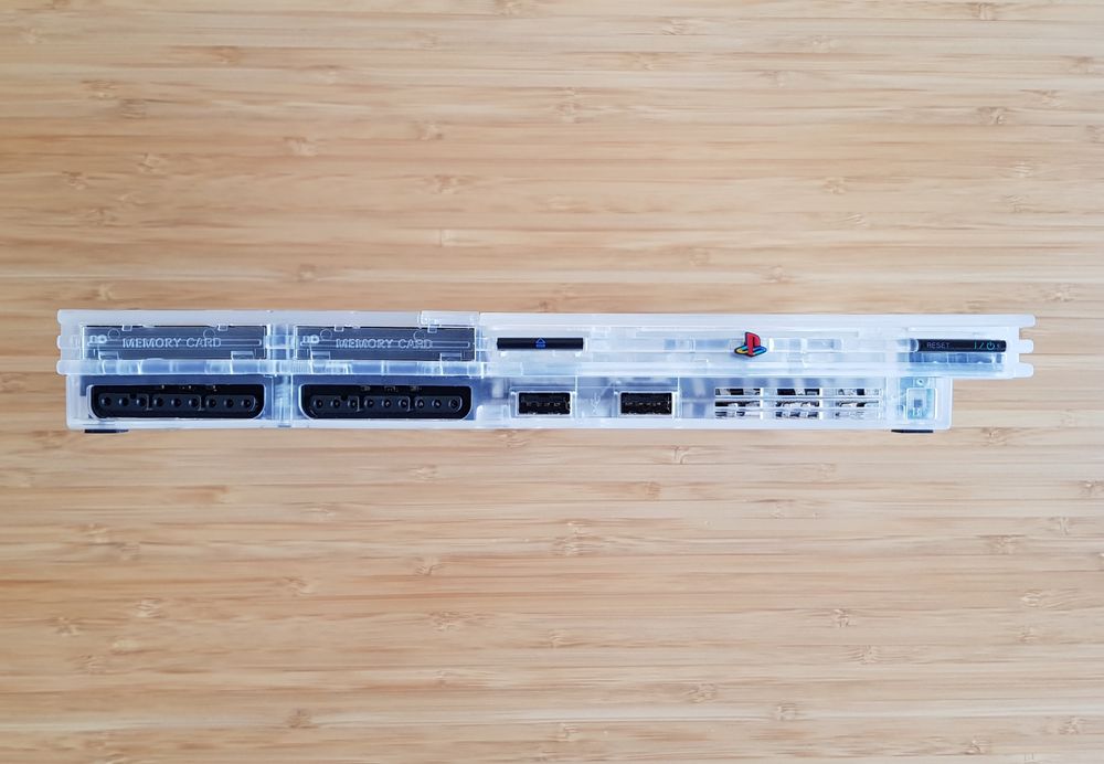 PlayStation 2 Slim SCPH-77004 Cristal Clear + HDMI Converter