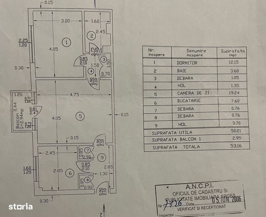 Apartament 2 camere, etaj 1, Exercitiu Pitesti, pret 89000 euro